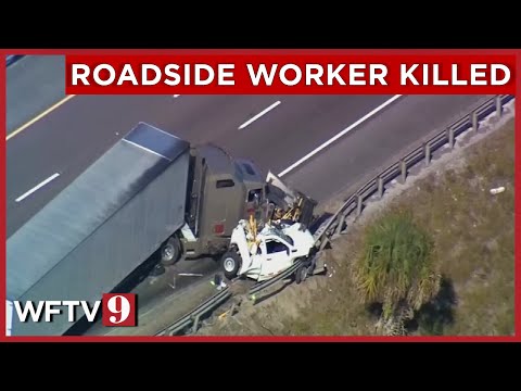 Roadside traffic worker killed in I-95 crash during holiday travel rush