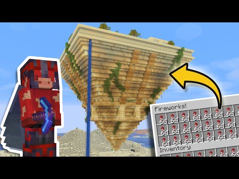 I Built a Pyramid that Crafts UNLIMITED Fireworks in my Forever Minecraft World!