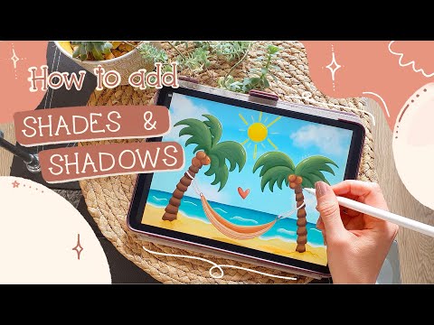 🖌️ HOW TO ADD SHADES AND SHADOWS to your digital illustrations| Procreate Digital Art | Summer Beach