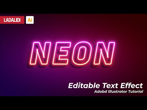 How To Create Editable Neon Text Effect Adobe Illustrator Tutorial Part 2
