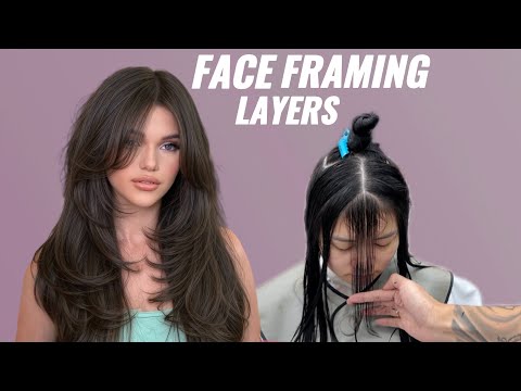 How to The FACE FRAMING LAYERS HAIRCUT FOR LONG HAIR | Tutorial to Haircut to Suit Your Face