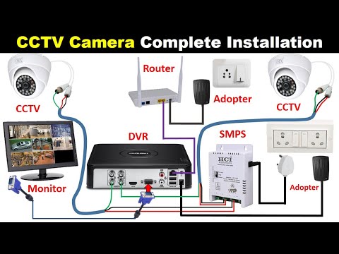 CCTV Camera Complete Installation with DVR @Electrical Technician