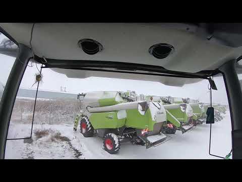 Пополнение. Перегоняем комбайн CLAAS MEGA 370. Заводим К-700а с буксира.
