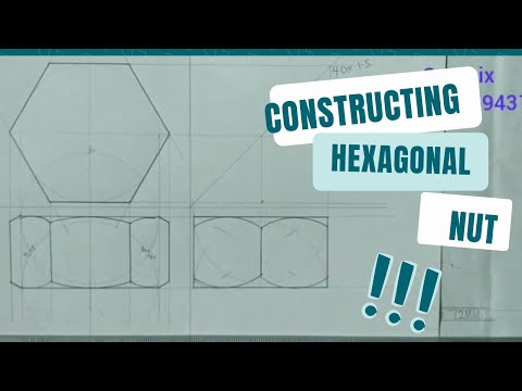 Hexagonal nut(technical drawing)