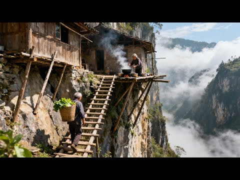 七旬夫妻留居深山过田园生活,种菜养鸡与世无争,守候着这世间最后一片净土【乡村阿泰】