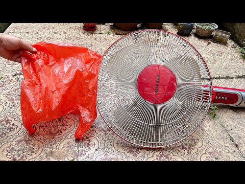 清洗电风扇的小技巧，只需一个塑料袋，立马干净如新，快回家试试
