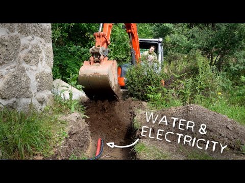 #141 Digging a trench to extend our water and electricity system