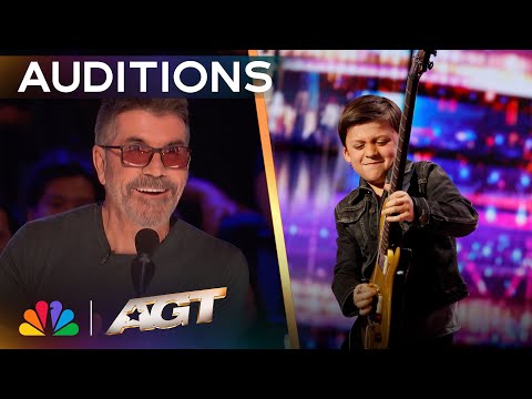 10-Year-Old Guitar Prodigy Bay Melnick Virgolino SHOCKS The Judges! | AGT 2025
