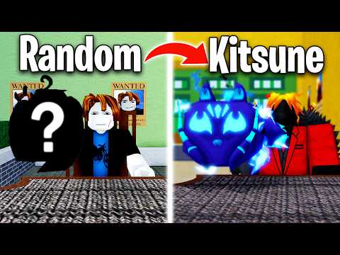 Trading To Kitsune With 10 Random Fruits (Blox Fruits)