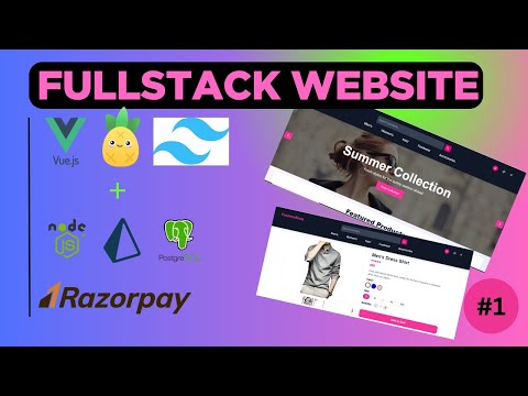 #1 How To Build Full Stack Ecommere Website in Vuejs Express PostgreSQL and Prisma  #express #prisma