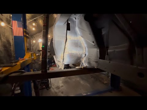 More passenger side rocker, floor pan, firewall and floor repair.