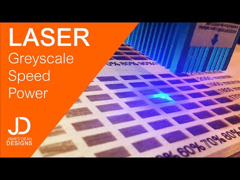 Laser power, speed and greyscale tests