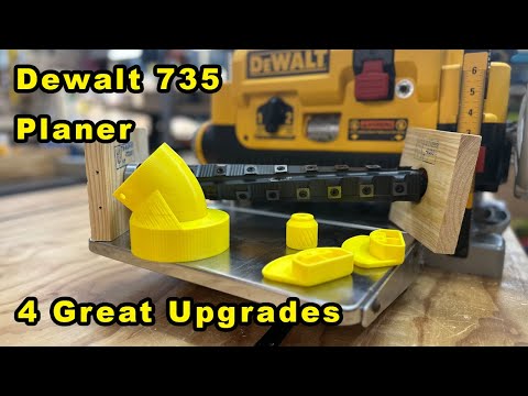 4 Upgrades For The Dewalt 735 Thickness Planer -  Elephas Helical Cutter Head, Dust Port & More