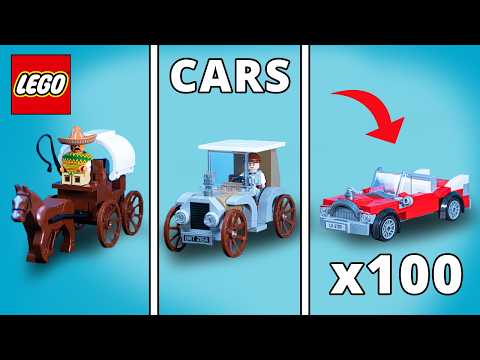 Building 100 Different LEGO cars in 24 Hours