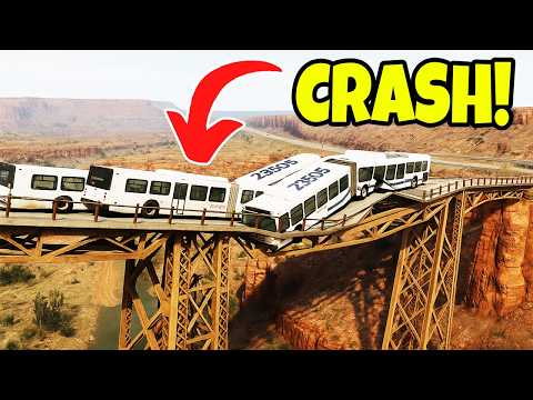 LONGEST Bus COLLAPSES Physics Bridge! | Beamng Mods