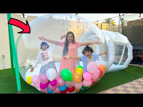 تحدي 24 ساعة في بيت الفقاعة مقلبتهم بحلزون !!!