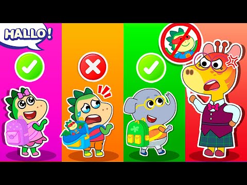 🧸💥 Spike schmuggelt sein Spielzeug in die Schule! 🏫 ⛔🎒 Und andere Geschichten für Kinder