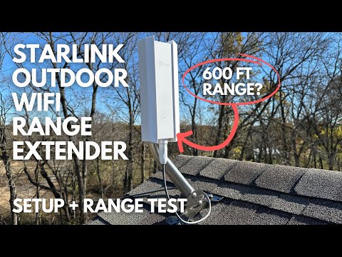 Outdoor Wifi Range Extender for Starlink - Setup and Range Test