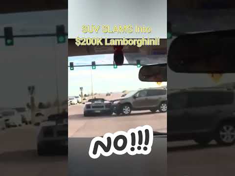 $200K Lamborghini Gallardo T-Boned by SUV in Shocking Crash!
