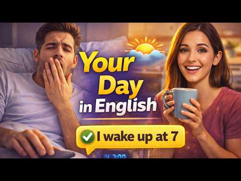 100 Daily English Sentences for Real Life | Full Day Routine (Morning to Night)