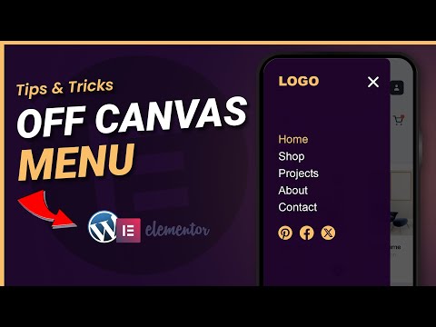 Off-canvas mobile menu in WordPress | Slide out mobile menu | Elementor Pro