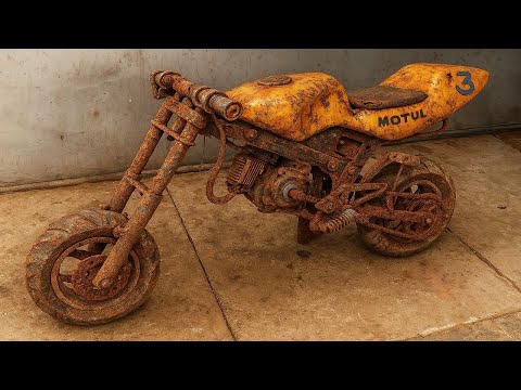 Restoration Abandoned Old 2-stroke off-road KTM Minibike | Restore Mini Dirt Bike from Scrap Yard
