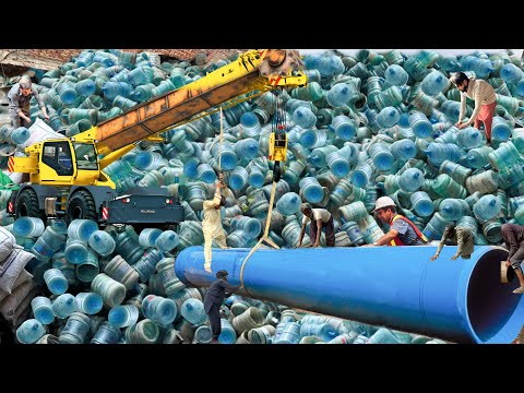 How incredible Recycling Millions of Mineral Water Bottles Convert into Large Drilling Filters