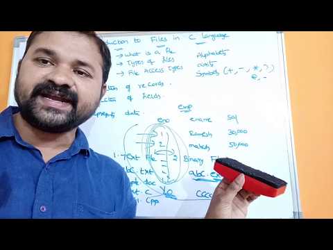 Introduction to Files in C programming || what is a file|| Types of files|| File Access-  C language