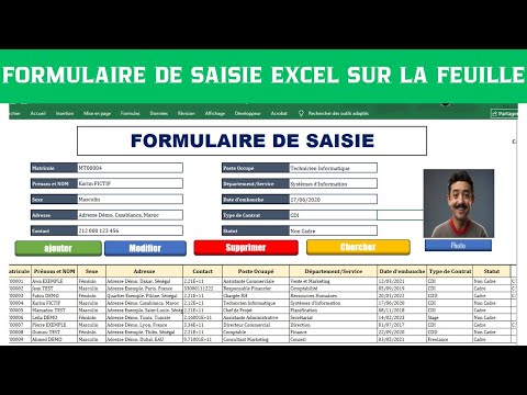 Formulaire de saisie Excel avec VBA –  directement sur la feuille