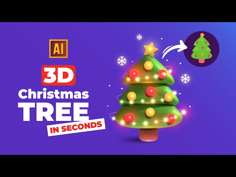 HOW TO DRAW A 3D CHRISTMAS TREE  IN ADOBE ILLUSTRATOR