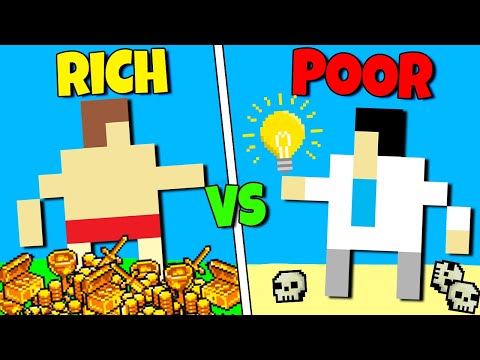 Would rich idiots or poor geniuses win? Worldbox!