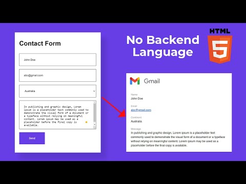 How To Send Email from HTML Contact Form Without Any Backend Language