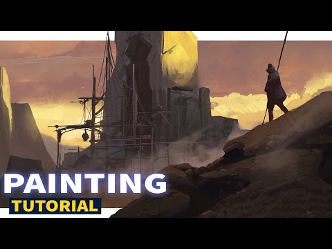 How to Paint a Landscape Environment (Concept Art Tutorial)