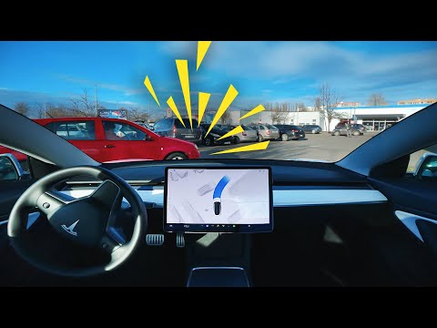 I Used Tesla's Smart Summon in a Crowded European Parking Lot