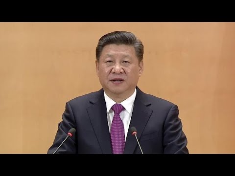 中国国家主席习近平18日访问联合国日内瓦总部万国宫并发表主旨演讲