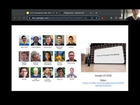 Emergence and reasoning in large language models - Jason Wei (Google)
