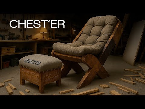 Making lounge chair an old board . It turned out better than I thought!