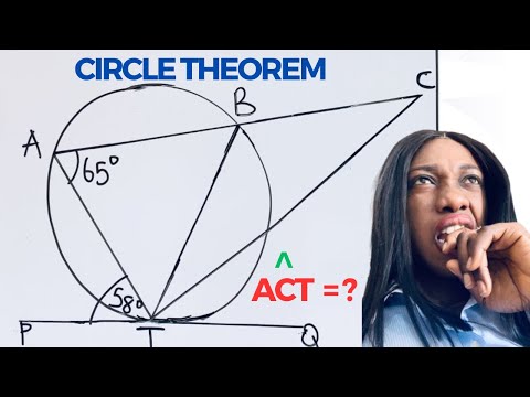 Circle Theorem 6: Can you find the Missing Angle ? #geometry #circletheorem