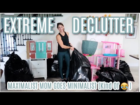 Got Rid of 90% EXTREME DECLUTTER | Massive Kids Room Clean Out & Toy Purge! Realistic Transformation