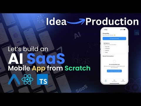 Let's build an AI SaaS Mobile App from Scratch | Idea to Production |  Expo React Native, Node JS