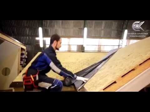 Ендова. Монтаж подкладочного ковра гибкой черепицы