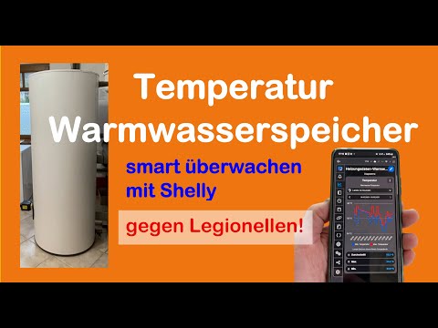 Shelly Plus AddOn überwacht Warmwasser-Temperatur - gegen Legionellen