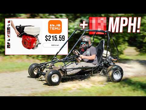 We Turned our $100 Temu Powered Go Kart Into a Backyard Beast for CHEAP!