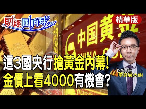 【#財經風向球】金價上看4000美元?三國央行搶買黃金 波蘭.新加坡上榜 大陸不信任美元美債?? feat.李其展 @中天電視CtiTv  @中天財經頻道CtiFinance
