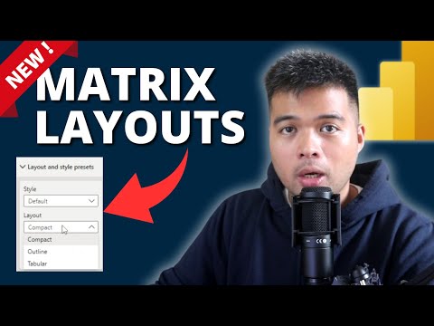 QUICK LOOK AT NEW LAYOUTS for MATRIX VISUALS in Power BI // Beginners Guide to Power BI
