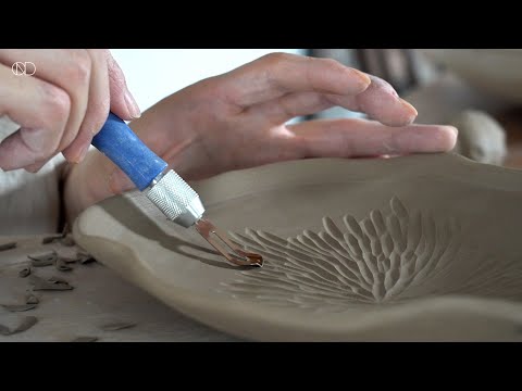 판작업으로 만든 비정형 도자기 접시 : Making a ceramic plate [ONDO STUDIO]