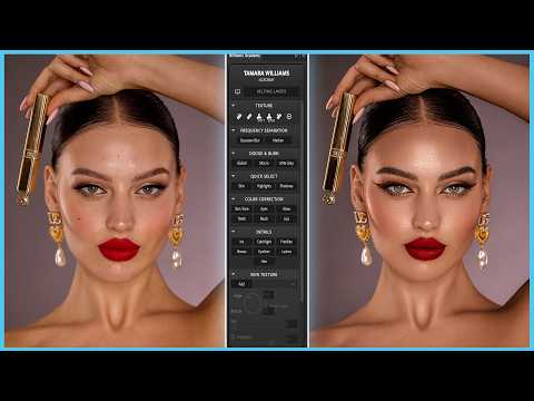 High-End Beauty Skin Retouching With Tamara Williams Academy Photoshop Plug-in