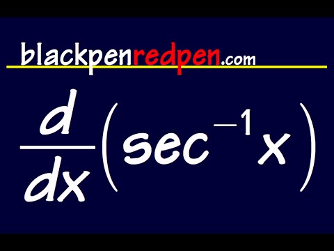 derivative of inverse secant