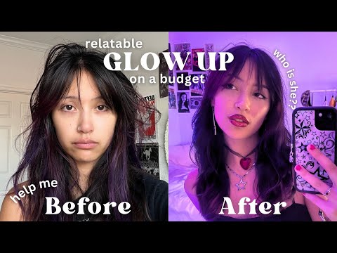 GLOW UP WITH ME (on a budget)! Thrifting a new outfit, diy haircut, & more!