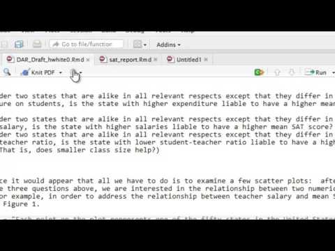 R Markdown for a Data Analysis Report